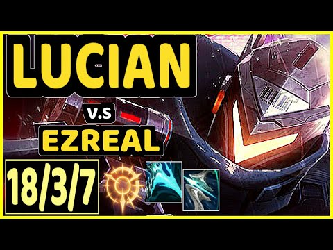 LUCIAN vs EZREAL - 18/3/7 KDA BOTTOM ADC GAMEPLAY - KR Ranked GRANDMASTER