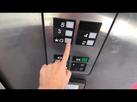 4K 60fps: OTIS Hydraulic Elevator At Casco Bay Parking Garage - Portland, Maine