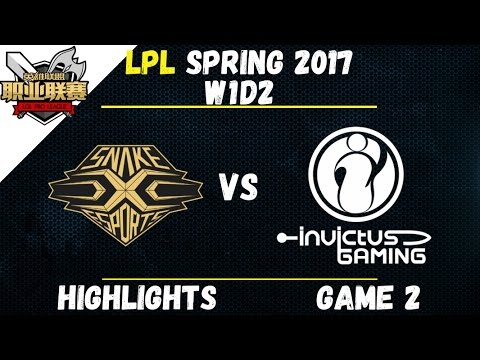 SS vs IG Highlights Game 2LPL Spring W1D3 2017 Snake Esports vs Invictus Gaming
