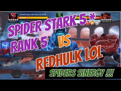 Mcoc Red hulk lol spider stark 5  Rank 5 solo / Marvel contest of champions