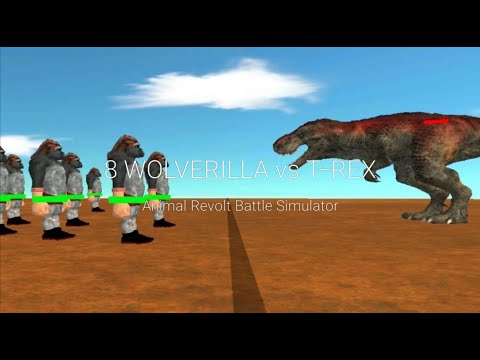 8 WOLVERILLA vs T-REX - Animal Revolt Battle Simulator!