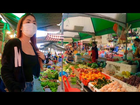 Cambodian food tour 2021, Friday walk at Boeung Trabek Plaza Market in Phnom Penh