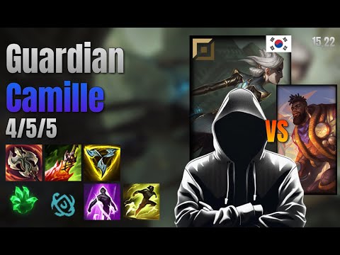 Guardian Top Camille vs K'Sante lol KR solo rank Full Game 15.22 | 가디언 카밀 vs 크산테