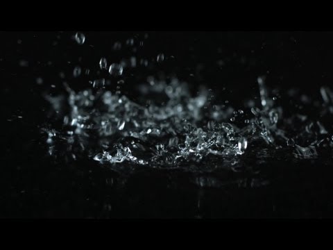 Free Slow Motion Footage: Water Drops on Black