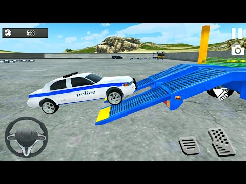 Police Cars Transporter Simulator #6 - Cargo Truck Drive & Plane Flight - Android Gameplay