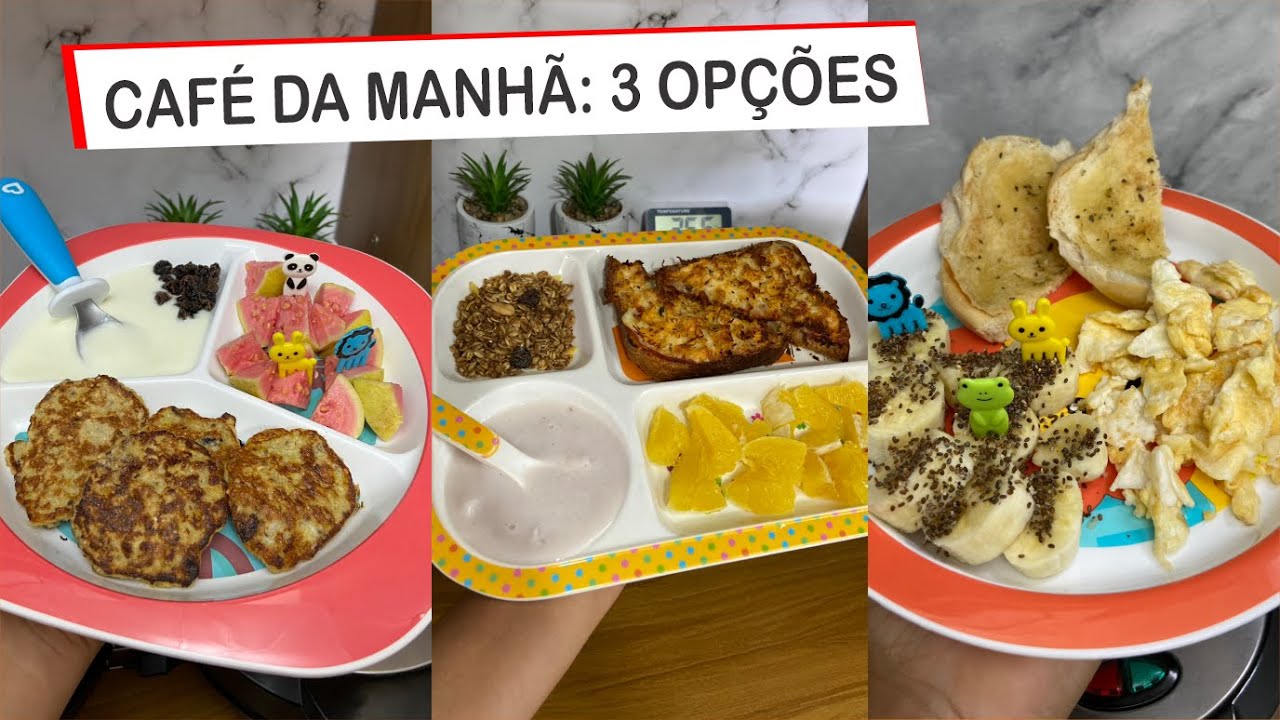 CARDÁPIO PARA CRIANÇAS E BEBÊS: 3 OPÇÕES PARA CAFÉ DA MANHÃ