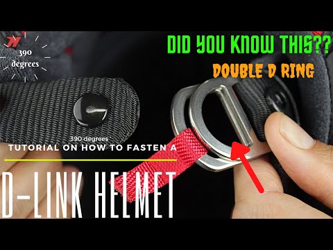 D-Ring helmet tutorial | How to fasten double D-link?? 🤔 🤔 | Step by Step guide | 390 degrees