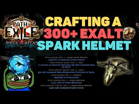 Crafting a 300+ Exalt Spark Helmet for Low-Life Aurastacker [Path of Exile 3.17 Archnemesis]