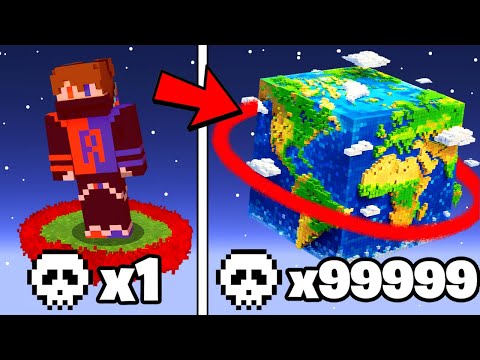 Minecraft but Deaths = World Size