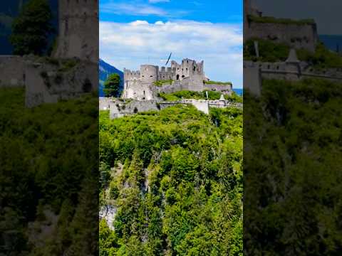 Burgruine Ehrenberg - Medieval Fortress in the Alps 🏔️#travel #drone #mountains