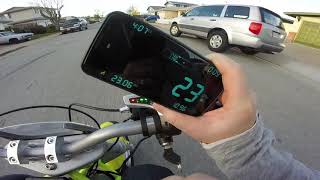 48V Razor RSF650 with 20A LIPO top speed run!