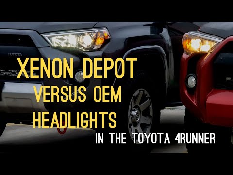 XenonDepot XtremeHID & XtremeLED Bulbs compared Toyota OEM Halogen Bulbs ​5th Gen 4Runner Headlights