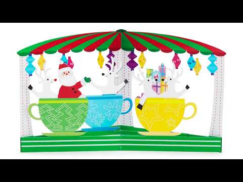 Santa’s Teacups Holiday Pop-Up Cards - Set of 8