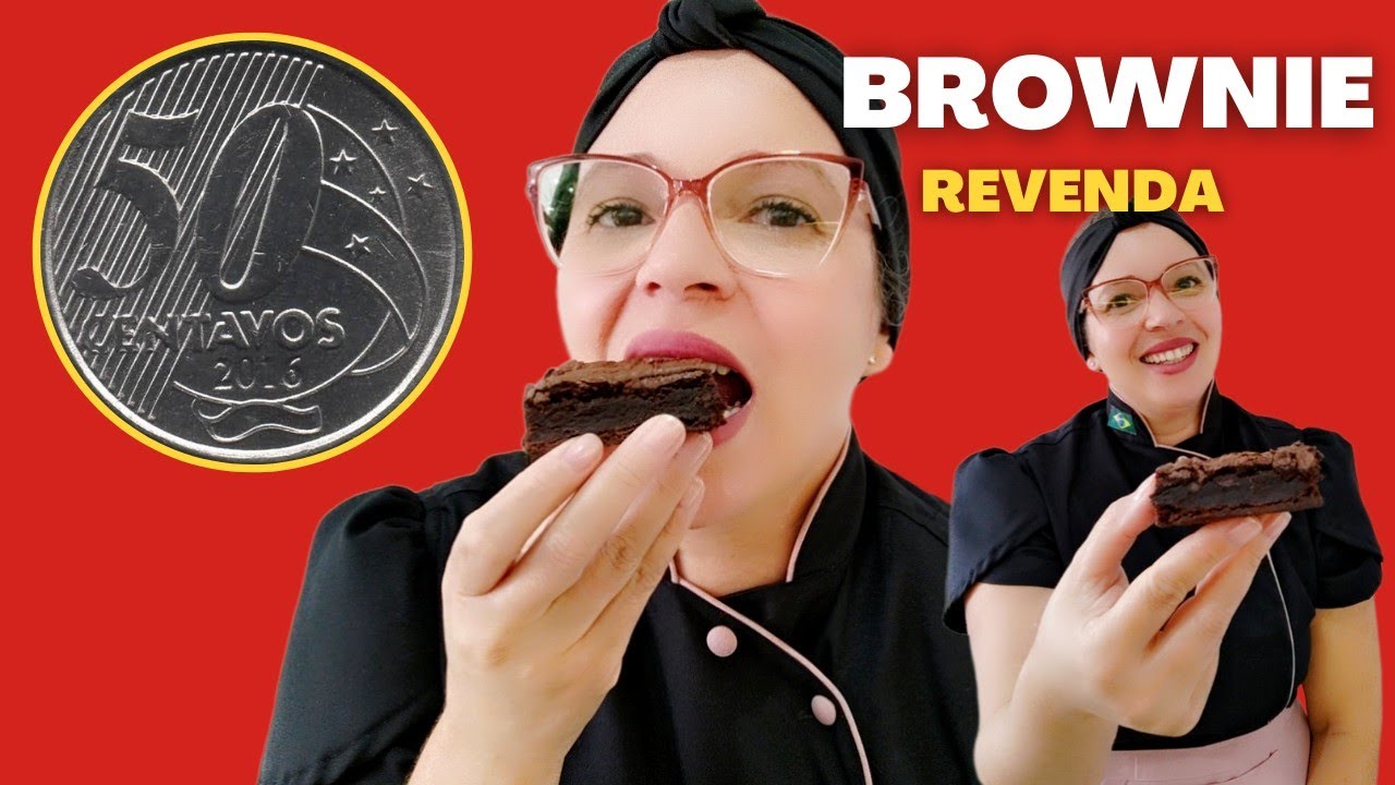 Brownie perfeito sem chocolate em barra. Receita econômica para vendas e revendas.