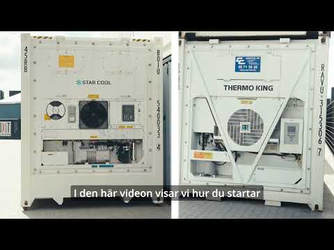 Så startar, stänger av och öppnar du Thermo King/Star Cool kyl-/fryscontainer