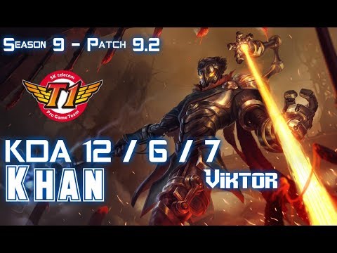 SKT Khan VIKTOR vs POPPY Top - Patch 9.2 KR Ranked