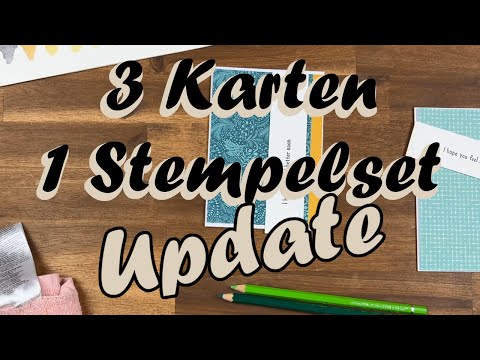 3 Karten ein Stempelset | Update | Stempel vom Tedi