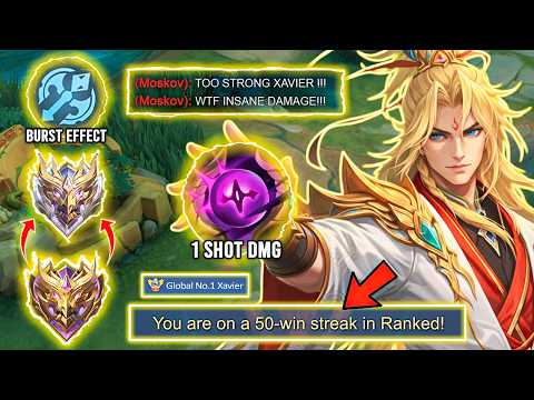 TOP GLOBAL XAVIER 😱 (SECRET ONE SHOT ITEM!) | WTF DAMAGE + NEW META BUILD | MLBB