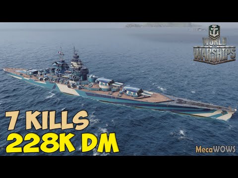 World of WarShips | Bourgogne | 7 KILLS | 228K Damage - Replay Gameplay 4K 60 fps
