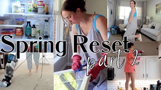SPRING RESET part 2 - deep clean with me - carpets, window sills, kitchen cleaning