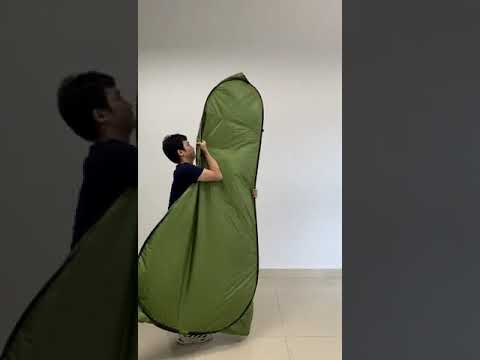 How to Fold Up EZONE Portable Pop up Camping Shower Tent in under 15 seconds