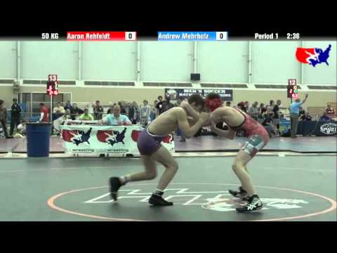 Aaron Rehfeldt vs. Andrew Mehrholz at 2013 FILA Cadet Nationals - FS