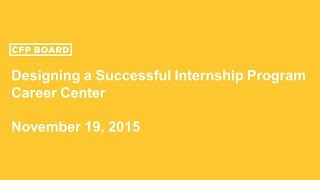 Designing Successful Internship Programs