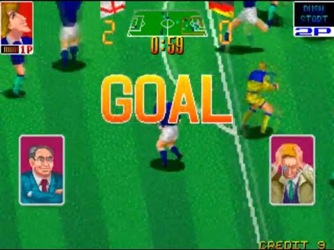 Football Champ / Hat Trick Hero (1990 Arcade Game) - Longplay.