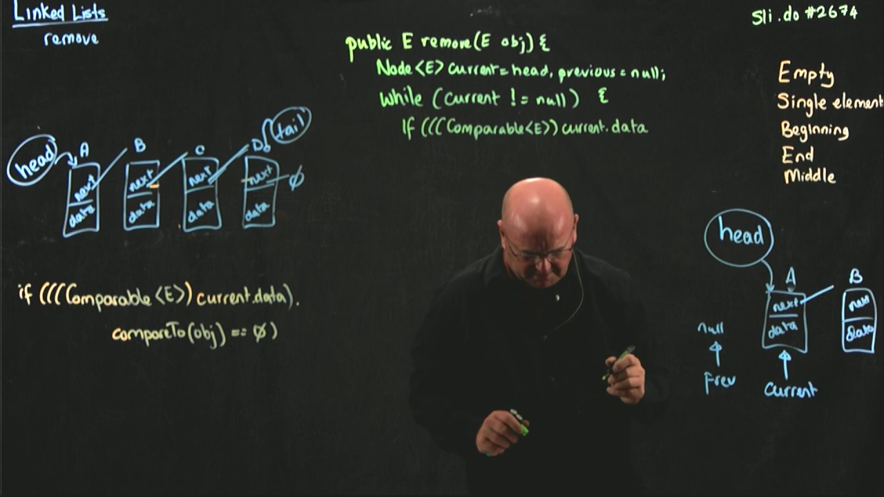 LinkedList 8 remove and find