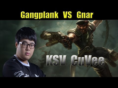 KSV CuVee - Gangplank vs Gnar - KT Ucal, KR LOL Challenger 588LP -  LoL Replays SoloQ