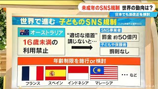 世界で進む未成年の｢SNS規制｣ 事業者へのペナルティが罰金約50億円の国も… “一律の年齢制限”日本の議論は？