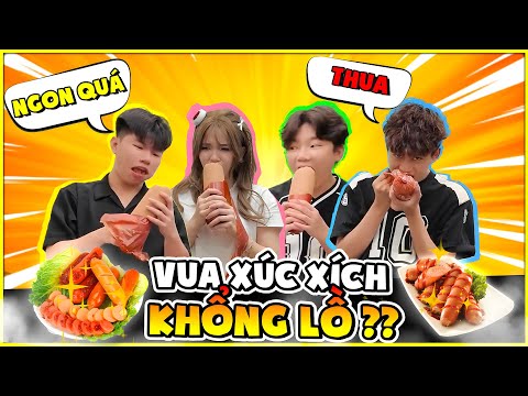 Bé Mon Thử Thách " Ai Là Vua Xúc Xích Khủng Lồ "