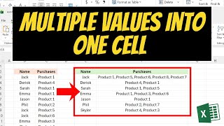 How to Lookup & Return Multiple Values Into One Cell In Excel 