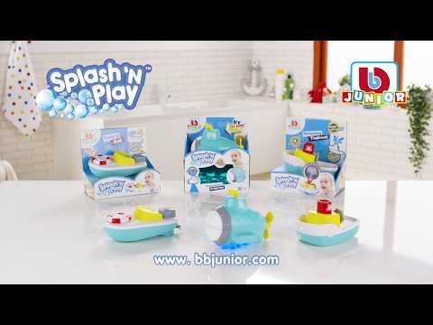 BB JUNIOR vonios žaislas Splash 'N Play Submarine Projector, 16-89001 video