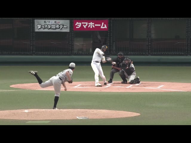 【ファーム】ホークス・周東佑京 公式戦復帰後初安打となるセンター前ヒットを放つ!! 2025年5月16日 福岡ソフトバンクホークス 対 くふうハヤテベンチャーズ静岡