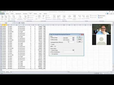 Data Analysis Toolpak for t tests (independent sample and paired sample)