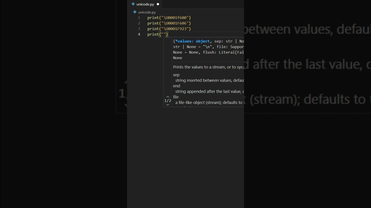 Print EMOJIS using python | Unicode in python