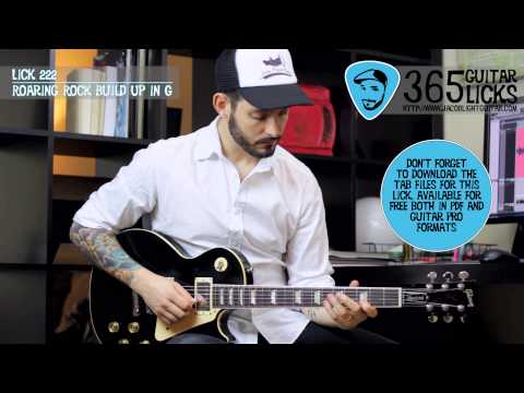 Lick 222/365 - Roaring Rock Build Up in G | 365 Guitar Licks Project