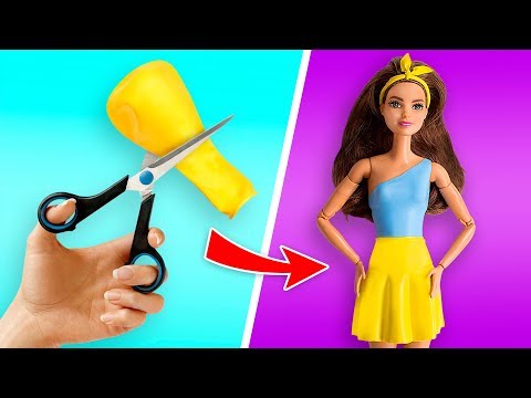 Erstelle Kleider für deine Barbie-Puppe in nur 5 Minuten oder weniger!