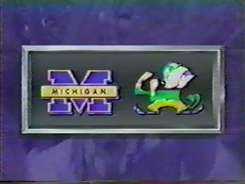 1988 Michigan @ Notre Dame; CBS; College Football