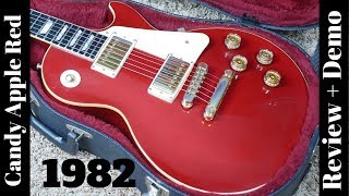 Video thumbnail for 1982 Gibson Les Paul Standard Candy Apple Red Review + Demo by The Trogly's Guitar Show