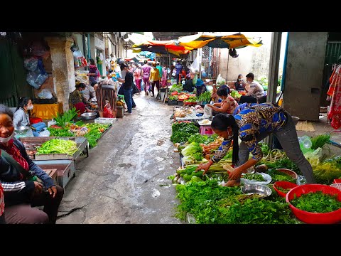 Psar Kromoun @ Boeng Tompon - Amazing Morning Walk Around At The Market