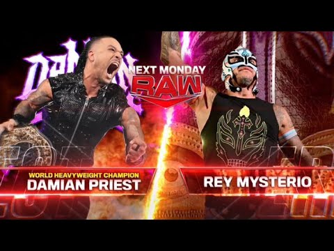 World champion Damian priest will face  Rey Mysterio this Monday on RAW