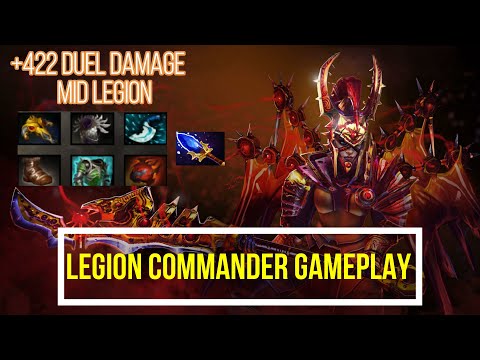 Dota 2 LEGION COMMANDER Gameplay (+422 DUEL DAMAGE) MID LANE