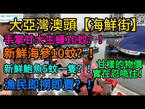 惠州大亞灣澳頭【海鮮街上集】聽講澳頭海鮮好便真的嗎？便到你唔信！惠州到底適唔適合港人退休？大生蠔10蚊？！黑海參5蚊？！鮑魚5蚊？！