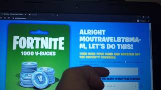 Me Redeeming A Giftcard! #2: A $10 Fortnite 1000 Vbucks Giftcard