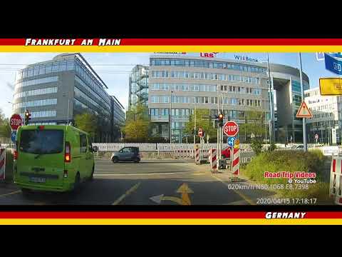driving in Frankfurt am Main and Offenbach / Germany April 2020 / ROAD TRIP