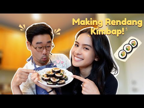 Making Rendang Kimbap! ala Maudy Ayunda and Mas Oppa