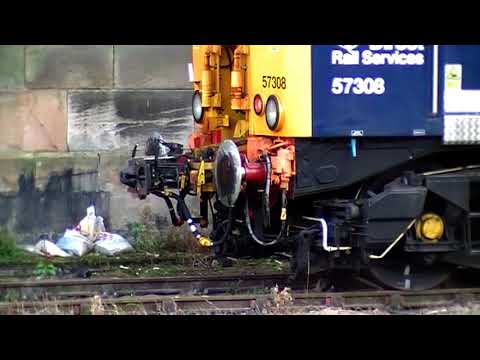 DRS Thunderbird class 57 "Jamie Ferguson" 57308 inspection Carlisle