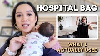 What I ACTUALLY USED in My Hospital Bag - itsjudyslife